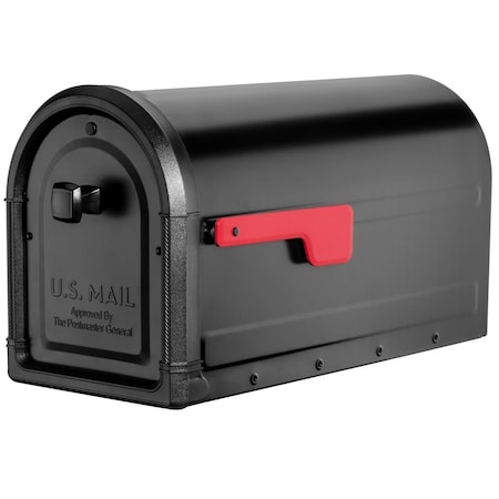 Architectural Mailboxes Roxbury Post Mount Mailbox - Black - Large AR23216